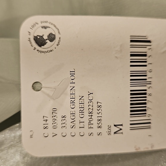 💕FREE PEOPLE💕 Sunset Shimmer Satin Midi Slipdress ~ Light Green Medium NWT - Picture 14 of 14